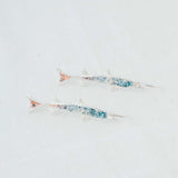Hand-Painted Sterling Silver Barracuda Earrings