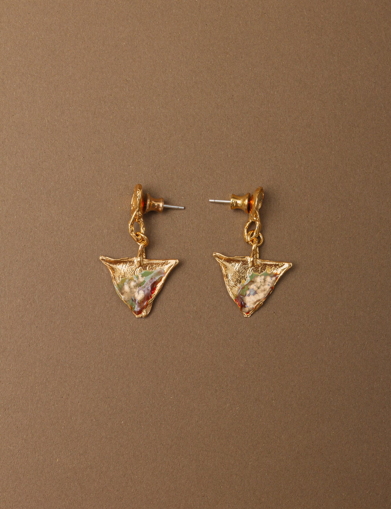 Mica Triangle Dangle Earrings