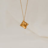 Gold Plated Book Necklace