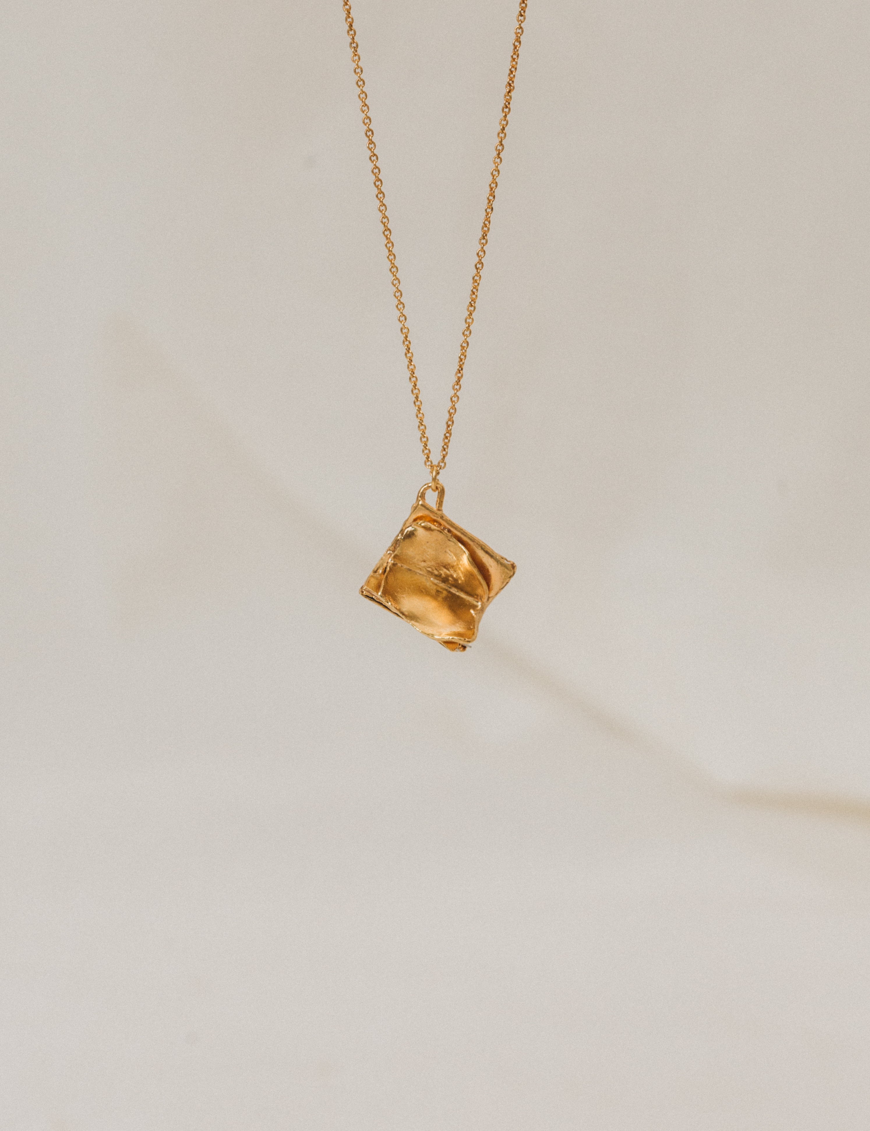 Gold Plated Book Necklace