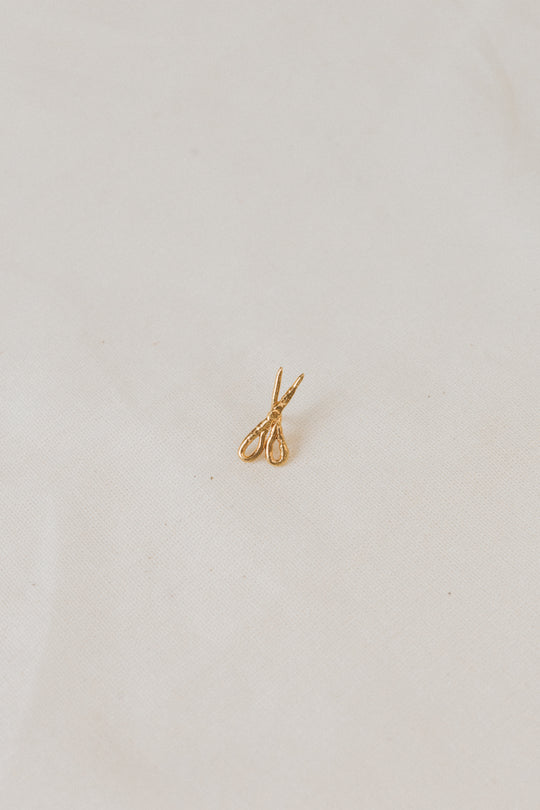 Gold Plated Scissors Brooch
