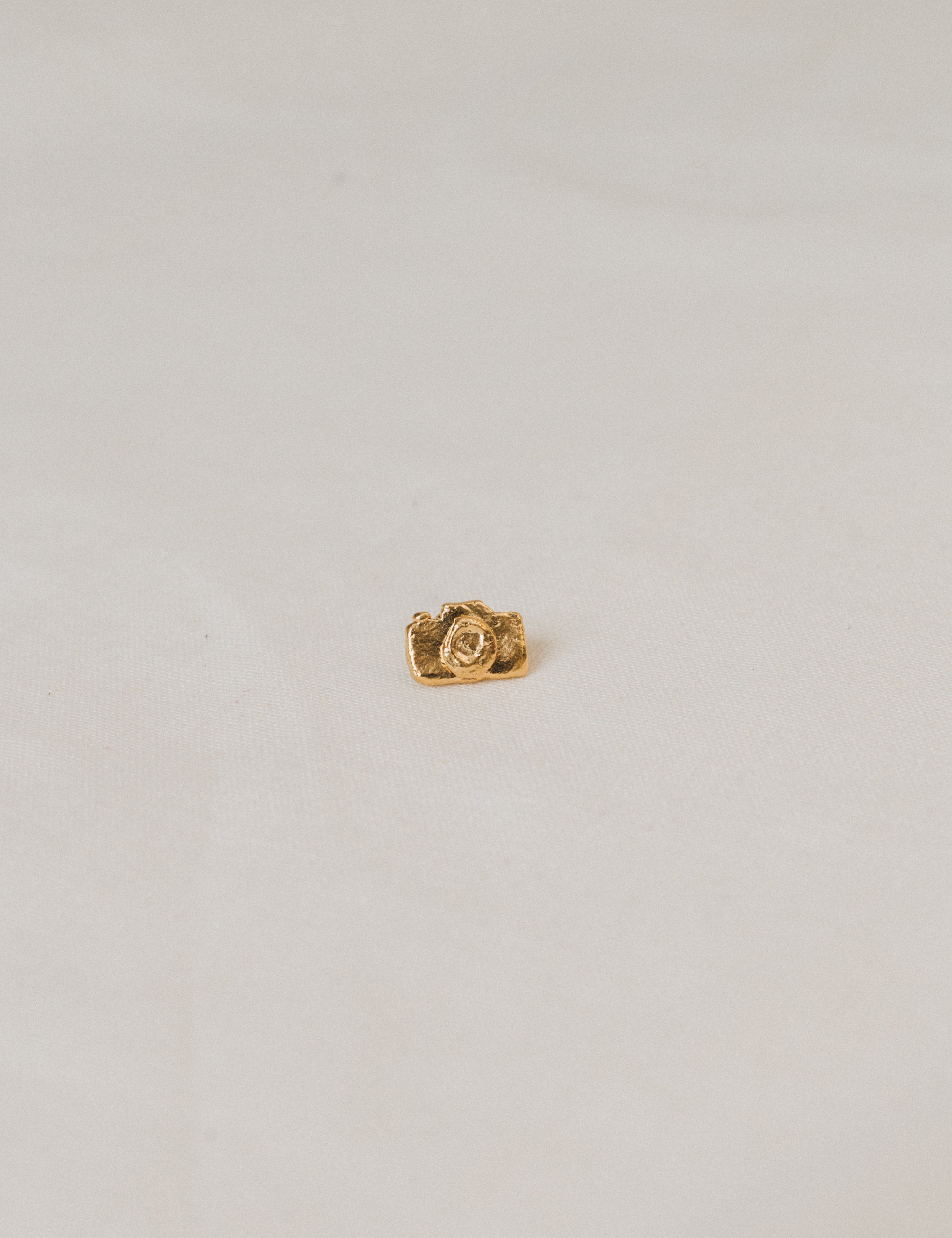 Gold plated Camera Brooch