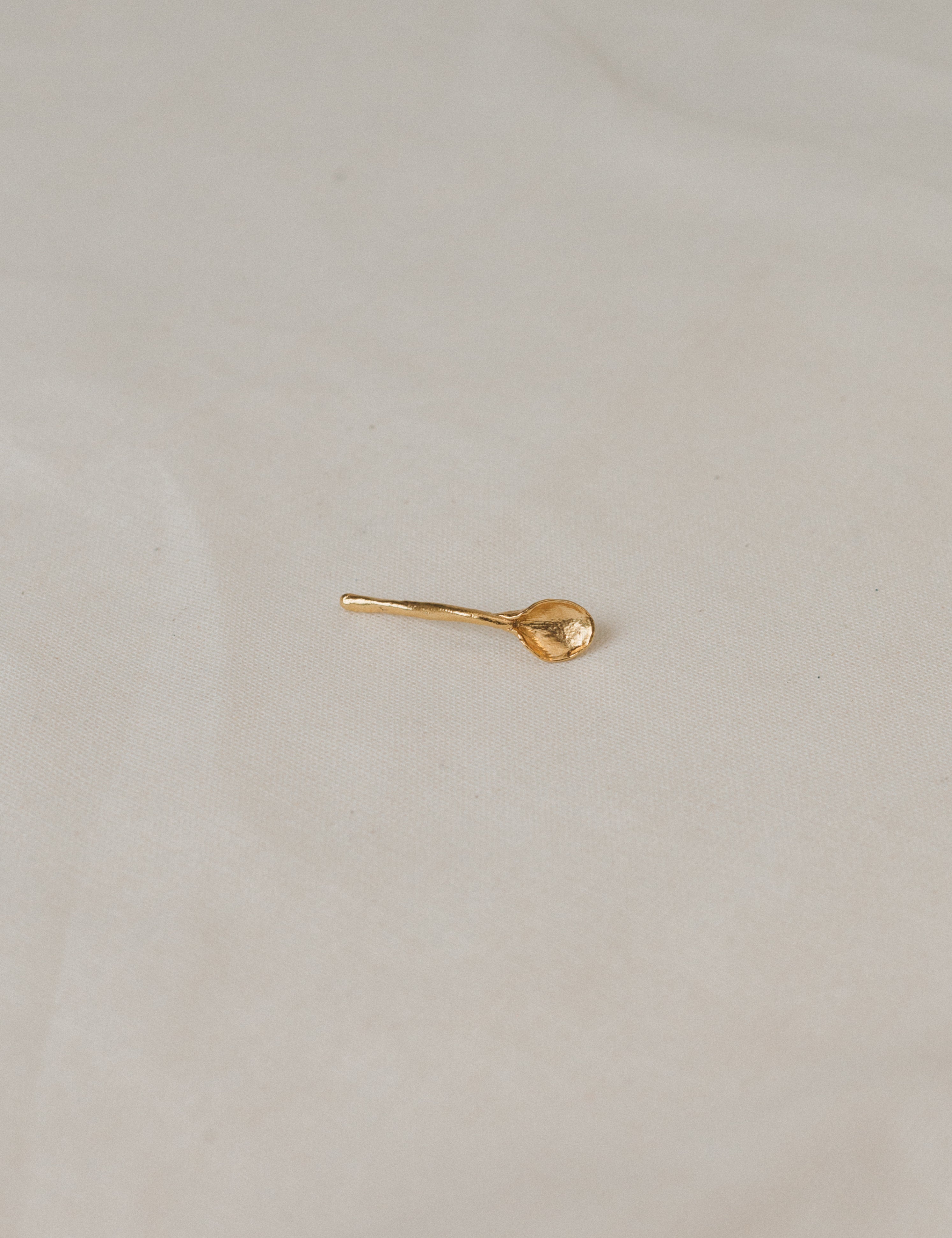 Gold Plated Spoon Brooch