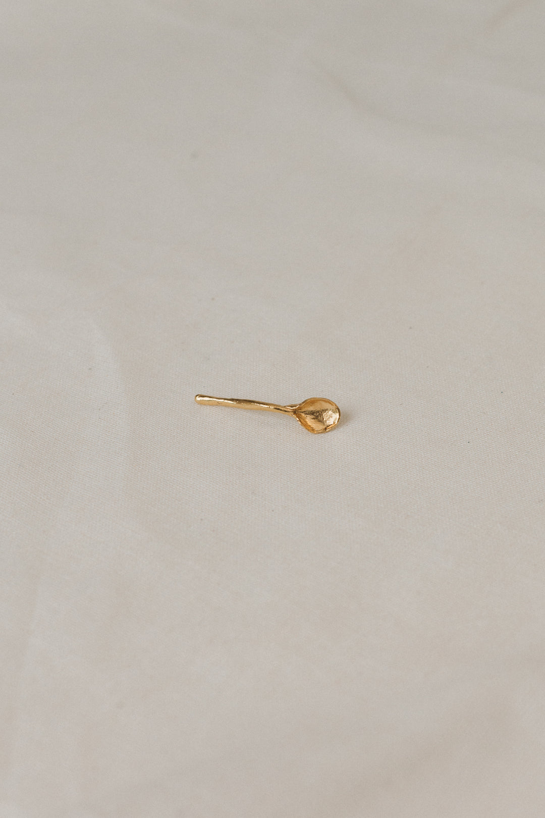 Gold Plated Spoon Brooch