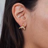 whale Tail Stud Earrings