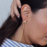 whale Tail Stud Earrings