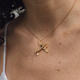 Gold Plated Airplane Necklace