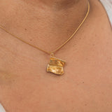 Gold Plated Book Necklace