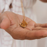 Gold Plated Book Necklace
