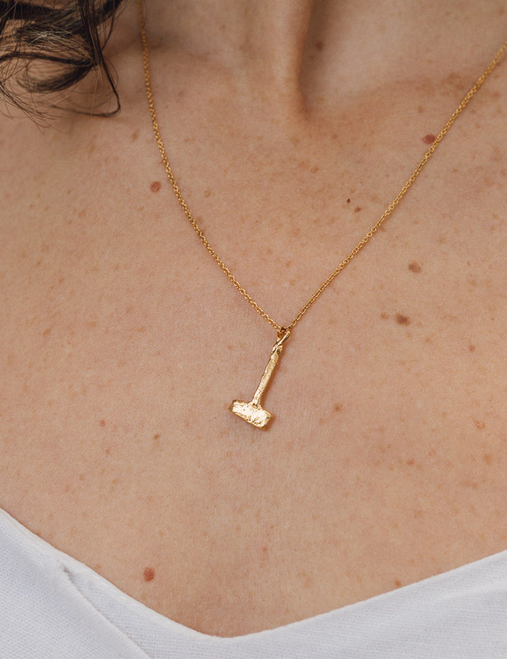 Gold Plated Hammer Necklace