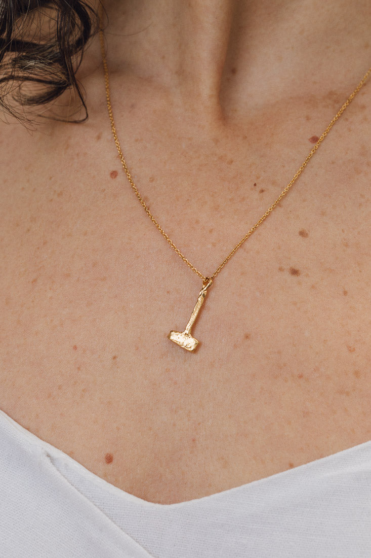 Gold Plated Hammer Necklace