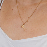 Gold Plated Scissors Necklace