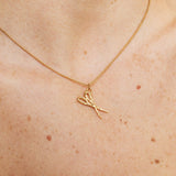 Gold Plated Scissors Necklace