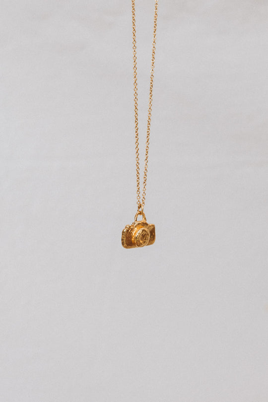 Gold Plated Camera Necklace