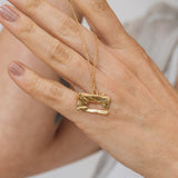 Gold Plated Sewing Machine Necklace