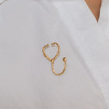 Gold Plated Stethoscope Brooch