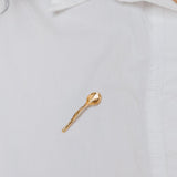 Gold Plated Spoon Brooch