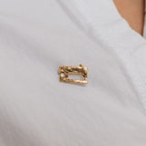 Gold Plated Sewing Machine Brooch