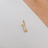 Gold Plated Saw Brooch