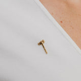 Gold Plated Hammer Brooch
