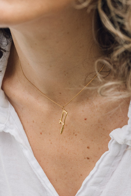 Gold plated Saw Necklace