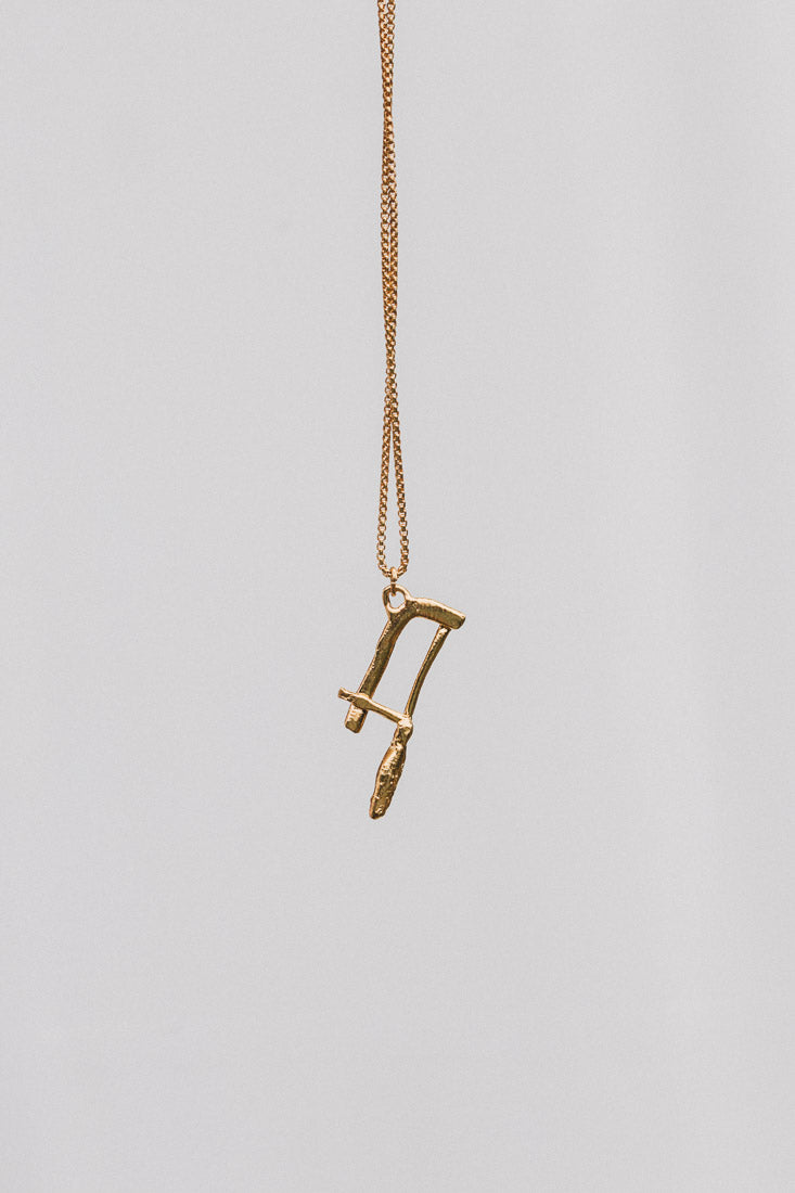 Gold plated Saw Necklace