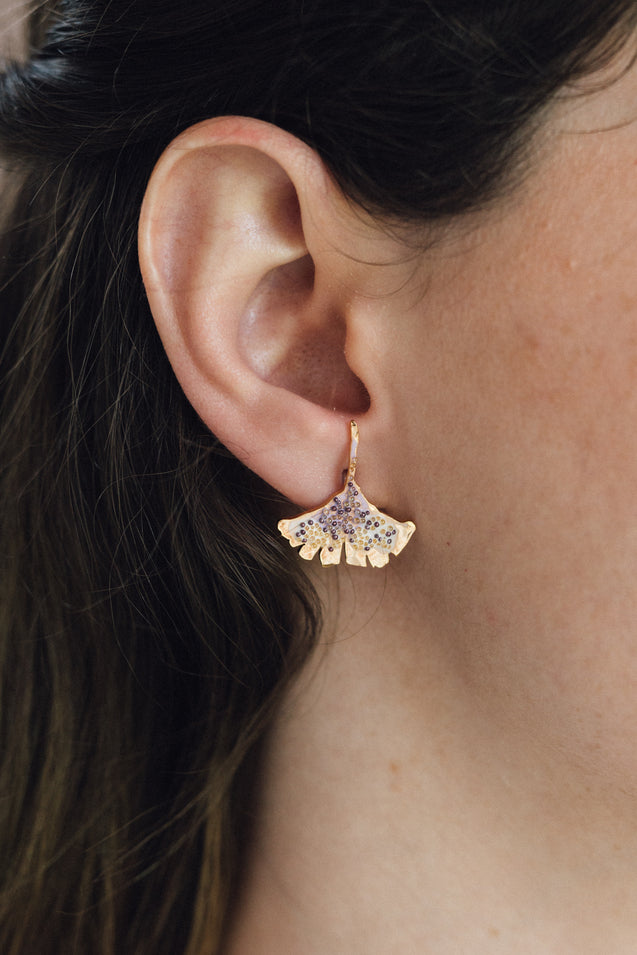 Ginkgo Stud Earrings