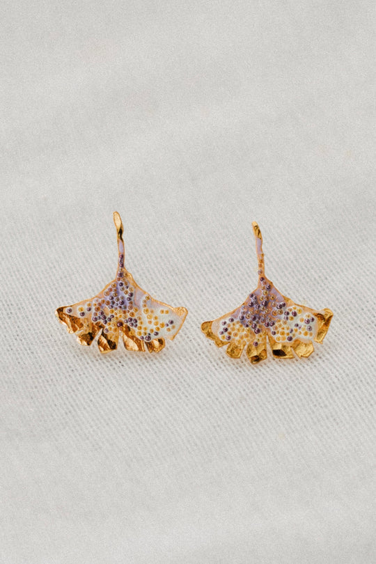 Ginkgo Stud Earrings