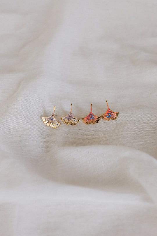 Ginkgo Stud Earrings