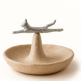 lazy Cat Ceramic Jewelry Dish