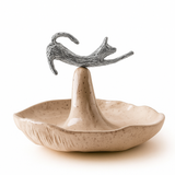 Sleepy Cat Ceramic Jewelry Dish