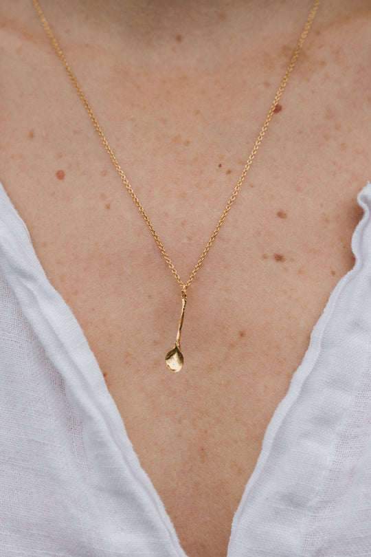 Gold Plated Spoon Necklace