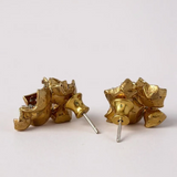 A pair of Galaxea earrings in rear view, arranged on a white background.