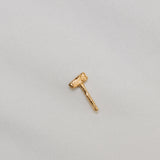 Gold Plated Hammer Brooch