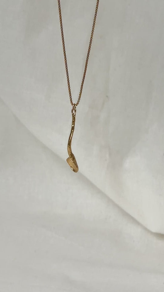 Gold Plated Spoon Necklace